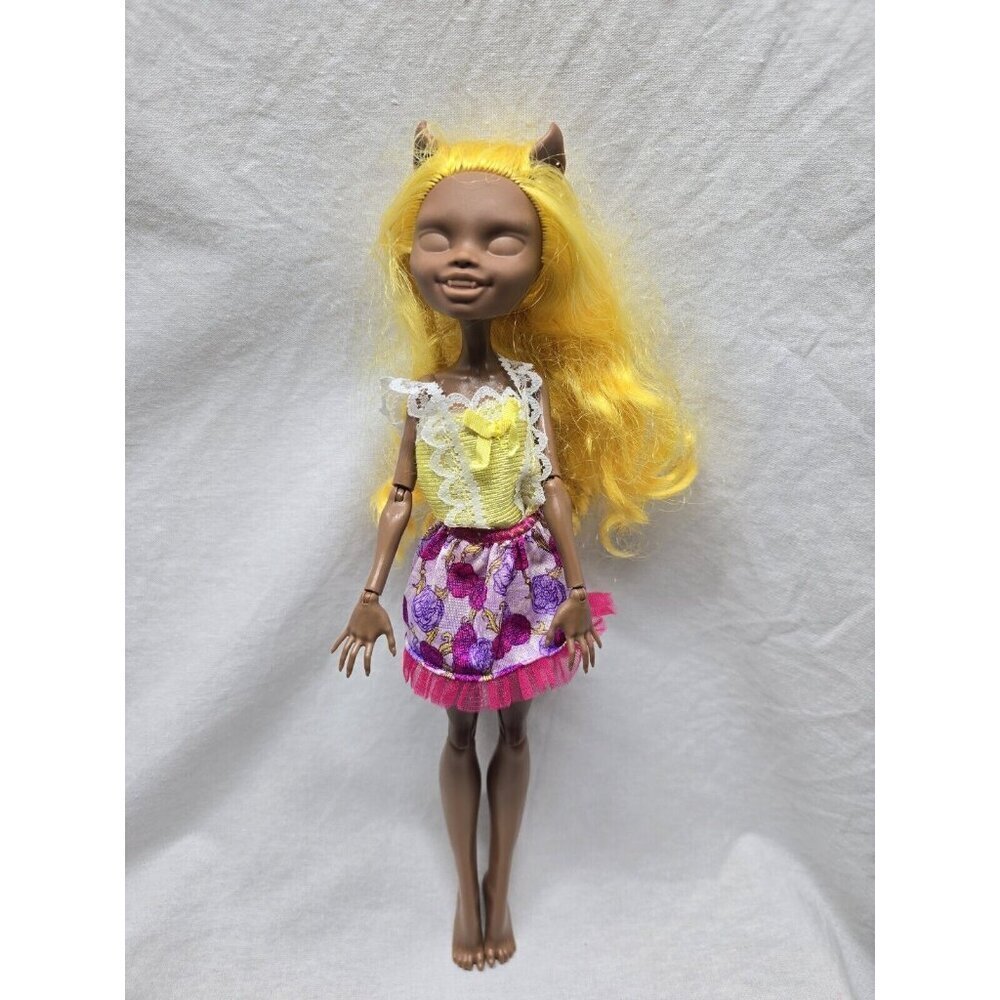 Monster High Doll Clawdia Wolf- No Face Paint- For Custom Doll- OOAK